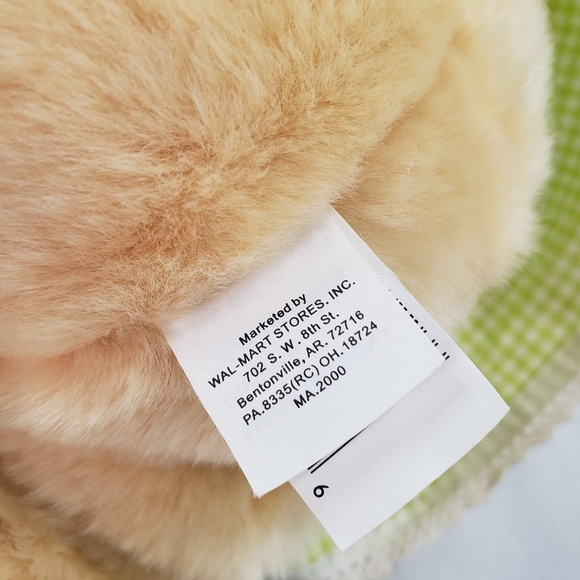 Walmart Kid Connection Springtime Teddy Bear Plush Stuffed Toy Green Dress 17 In - Picture 9 of 11